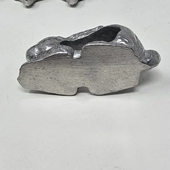 Vtg bunny rabbit napkin rings holders farmhouse easter cottagecore set of 4 - Picture 5 of 5